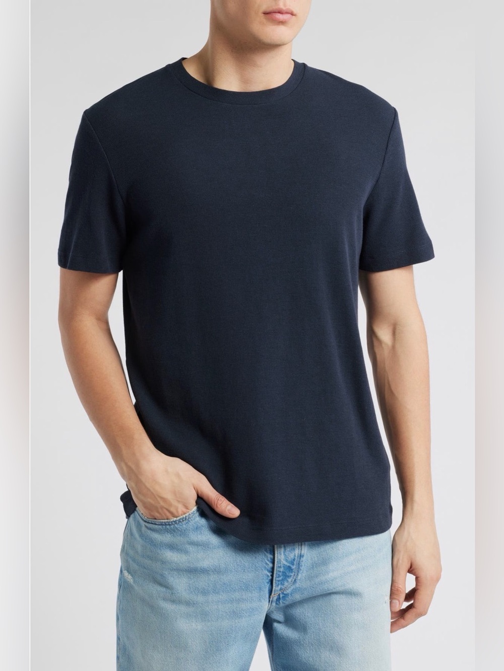 NN07 Men’s Clive Cotton Blend Navy Blue T-Shirt